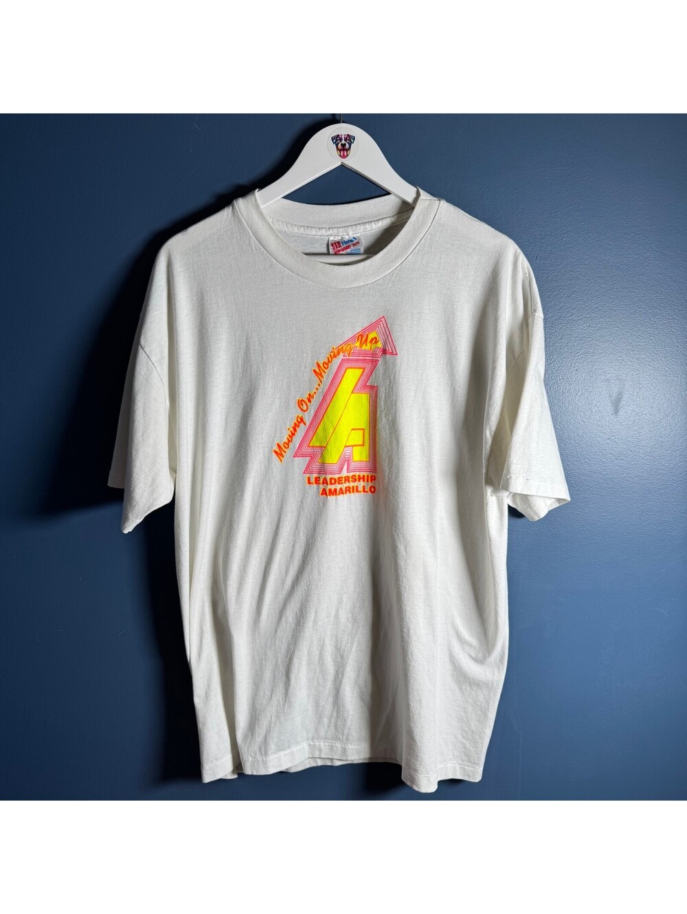 Vintage Hanes Heavyweight 50/50 Leadership Amarillo Moving On Moving Up Tee XL